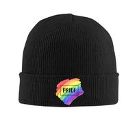 YUWTTDG Knitted Beanie Hats Rainbow Queer Pride Warm Caps Fashion Bonnet hat Autumn Winter Outdoor for Unisex Knitted Hat Stretchy Soft