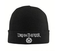 YUWTTDG Knitted Beanie Hats Women Men Knit Dream Theater Band Winter Warm Heavy Metal Music Fans Bonnet Knit Hat Stretchy Soft Holiday or Birthday Gifts