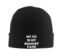YUWTTDG Men's Winter Beanie Hat My Ex is My Biggest Fan Knitted Hats for Women Gifts Decorate Y2K Unisex Headwear Caps Soft Slouchy One Size