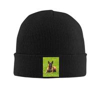 YUWTTDG Warm Caps for Men and Women Belgian Shepherd Dog Malinois Winter Knit Bonnet Hat Hip Hop for Unisex Stretchy Soft Holiday or Birthday Gifts