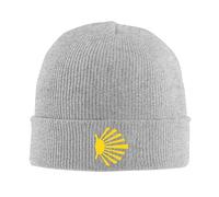 YUWTTDG Warm Caps for Men and Women Camino de Santiago Symbol Large Yellow Scallop Shell Winter Knit Bonnet Hat Hip Hop Caps Stretchy Soft Holiday or Birthday Gifts