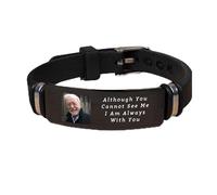 YUWVVCV Personalized memorial bracelet for loved ones and pets, customized exclusive photo bracelet, remember the name and date, precious memorial gift, 21cm, Titanium Steel, no gemstone