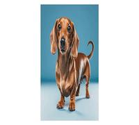 YUXBVKRS Dachshund Weiner Pet Dog Print Beach Towel Large Lightweight Soft Absorbent Bath Towel for Men Women Girls Travel Sports Shower Sand Free Towels 160x80cm