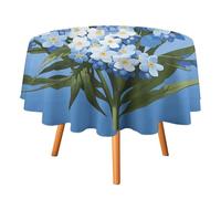 YUXBVKRS Do Not Forget Me Print Tablecloths 50 inch Round Tablecloth Decorative Washable Table Cloth Cover for Home Party Dining Room Kitchen Decor