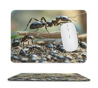 YUXBVKRS Mouse Pad with Stitched Edge, Rubber Small Mouse Mat, Ant Bridge Printing, 7.9"x9.4" Inches, Waterproof & Portable for Office, Gaming, Study