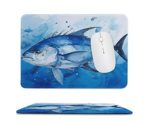 YUXBVKRS Mouse Pad with Stitched Edge, Rubber Small Mouse Mat, Cchef Pizza Printing, 7.9"x9.4" Inches, Waterproof & Portable for Office, Gaming, Study