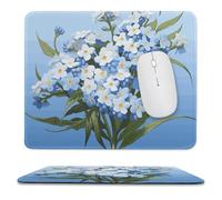 YUXBVKRS Mouse Pad with Stitched Edge, Rubber Small Mouse Mat, Do Not Forget Me Printing, 9.8"x11.8" Inches, Waterproof & Portable for Office, Gaming, Study