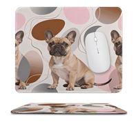 YUXBVKRS Mouse Pad with Stitched Edge, Rubber Small Mouse Mat, Luxury Bulldog Printing, 9.8"x11.8" Inches, Waterproof & Portable for Office, Gaming, Study