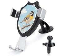 YUXBVKRS Phone Holders for Your Car Stable Grip, Universal Spring Birds Blooming Flowers Printed Phone Stand Adjustable Car Phone Mount for Dashboard & Windscreen & Air Vent with Strong Suction Cup