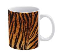 YUXBVKRS Tiger Striped Pattern Print Mug 11 Oz | Ceramic Mug with Handle, Cute Novelty Coffee Cup for Home, Office, and Tea Breaks, Her Or Him