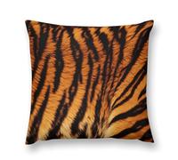 YUXBVKRS Tiger Striped Pattern Throw Pillow Covers, Decorative Cushion Covers 45x45cm Soft Short Plush Pillowcase for Sofa Bedroom Outdoor Home Office Car Decor