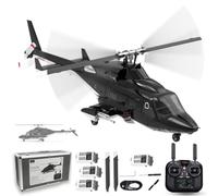 YUXIANG F02S Airwolf RC Helicopter with Optical Flow Positioning, 1/34 Scale 6G Stabilization System Helicopter, 2.4G Remote Control Military Aircraft Model for Adults Advanced Hobbyists