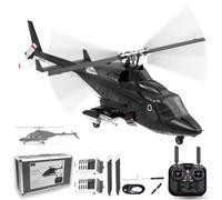 YUXIANG F02S Airwolf RC Helicopter with Optical Flow Positioning, 1/34 Scale 6G Stabilization System Helicopter, 2.4G Remote Control Military Aircraft Model for Adults Advanced Hobbyists