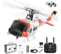 YUXIANG F07S UH-1D Huey RC Helicopter for Adults, GP/S Stabilized 8CH Brushless Helicopter with Optical Flow & One-Key Return, RTF Aircraft Model for Professional Player (2 Battery/with Camera)