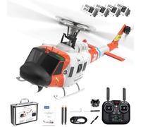 YUXIANG F07S UH-1D Huey RC Helicopter for Adults, GP/S Stabilized 8CH Brushless Helicopter with Optical Flow & One-Key Return, RTF Aircraft Model for Professional Player (4 Battery/with Camera)