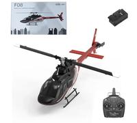 YUXIANG F08 Bell 206 RC Helicopter with 6-Axis Gyro - 1/27 Scale 2.4GHz Remote Control 6CH Brushless Flybarless Helicopter with Optical Flow Positioning, Direct Drive (RTF Version)