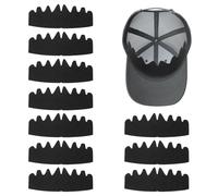 YUXIANLB 10 Pcs Black Baseball Cap Inserts - Flexible, Washable, Reusable Hat Felt Shapers, Sweat Liner, Cap Fitter Inserts for Fitted Ball Sports Cap