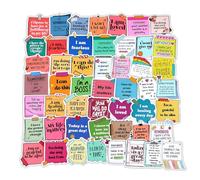 YUXIANLB 100 Pcs Motivational Stickers Positive Affirmation Sticker Inspirational Quote Sticker for Self Care Mental Health Awareness Journaling Waterproof Vinyl Stickers for Laptop Water Bottle
