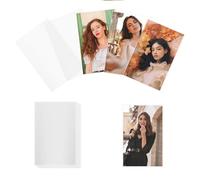 YUXIANLB 100Pcs Photocard Sleeves, 56 x 89 mm 200 Microns Pop Transparent Protector Trading Cards Clear Sleeves Idol Photo Cards Shield Cover for Albums Photocards(Unsealable)