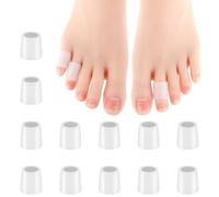 YUXIANLB 12Pcs Silicone Toe Sleeves, Pinky Toe Sleeves Protectors, Corn Protectors for Toes, Corn Pads for Pinky Toe, Gel Corn Protectors for Ingrown Toenails, Corns, Blisters, Hammer Toes