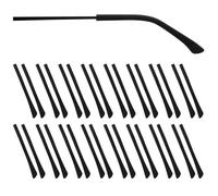 YUXIANLB 16 Pairs Eyeglass Replacement Temples, Glasses Ear Cushion Silicone Glasses End Tips Anti-Slip Ear Sock Sleeve Retainer for Sunglasse Eyewear Accessories (Black)