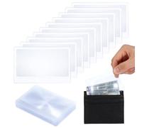 YUXIANLB 20 Pieces Fresnel Lens, 3X Pocket Wallet Size Magnifier Lenses Credit Card Magnifier Wallet Magnifying Lenses Jewelry Loupe for Reading or Fire Starter