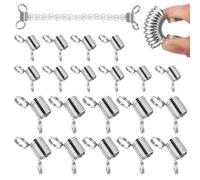 YUXIANLB 20PCS Bead Stoppers Set, Bead Stopper for Jewelry Making, Creative Bead Wire Ends Prevents Bead from Falling Out, Spring Bead Clamps Plated with Handle, Compact Mini Beading Supplies