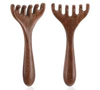 YUXIANLB 2PCS Wooden Massage Comb,Therapy Comb, Portable Head Scratcher Massager Relaxation, Head Meridians Massager Combs Tool for Hair Growth Hair Care, Sandalwood Massage Combs for Family Friends