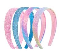 YUXIANLB 4 Pcs Sparkling Glitter Headbands Rainbow Pink Gold Princess Hair Bands Hair Accessories for Parties Weddings Christmas Birthday Prom Bridal Shower Photo Shoots Stylish Styling Essential