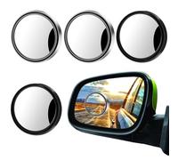 YUXIANLB 4Pcs Car Blind Spot Rearview Mirrors, 2.24 Inches Blind Spot Convex Mirror with ABS, 360° Wide Angle Side View, Manually Adjustable to Maximize Your View from Wide Angle Inside the Vehicle