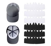 YUXIANLB 6 Pcs Black & White Baseball Cap Insert Shapers, Felt Hat Sweat Liners, Reusable Hat Liner Cap Fitter Inserts for Snapback & Fitted Caps (Unisex, Casual, All Seasons)