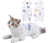 YUXIANLB Cat Recovery Suit Post Surgical Onesie for Spay Neuter Abdominal Wounds Breathable Alternative for Male Female Cats Anti-Licking Pajama for Kittens After Surgery Recommended Healing Garment