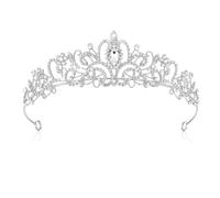 YUXIANLB Crystal Tiaras for Women Girls, Silver Princess Crown Elegant Corwn Royal Queen Bridal Jewelry Rhinestone Headband, Gift Hair Accessories for Wedding Dancing Party