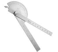 YUXIANLB Protractor Angle Finder Ruler Stainless Steel Precision Measuring Tool for Woodworking Metalworking Engineering 180 Degree DIY Projects Adjustable Round Head Scale for Carpentry Construction