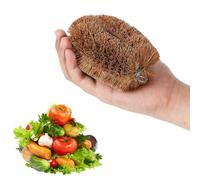 YUXIANLB Vegetable Brush Potato Scrubber 1PCS Natural Coconut Fiber Scrub Brush Fruit Clean Scrubber Produce Brush For Kitchen Cleaning Needs And Household Employ With Wire Hanging Rings Coconut Brush