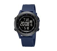 Yuxier Men's Watches Digital Electronic Watch Waterproof Multifunctional Wristwatch Sport Watch Work Watch Gift Fashion Round Dial Watches for Men (BLUE)