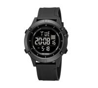 Yuxier Men's Watches Digital Electronic Watch Waterproof Multifunctional Wristwatch Sport Watch Work Watch Gift Fashion Round Dial Watches for Men (Black)