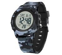 Yuxier Military Watches for Men Digital Sports Watches Large Face Army Wrist Watch LED Back Light Casual Watch for Men 50M Waterproof (Camouflage Black-White)
