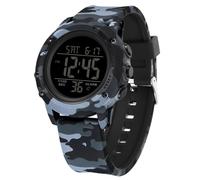 Yuxier Military Watches for Men Digital Sports Watches Large Face Army Wrist Watch LED Back Light Casual Watch for Men 50M Waterproof (Camouflage All Black)