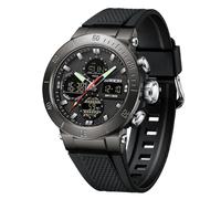 Yuxier Military Watches for Men Waterproof Tactical Watches Men Army Digital Sports Triple Time|Multi Alarm|Automatic Calendar|Led Back Ligh (All-Black)