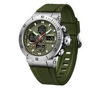Yuxier Military Watches for Men Waterproof Tactical Watches Men Army Digital Sports Triple Time|Multi Alarm|Automatic Calendar|Led Back Ligh(Greens)