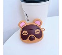 YUXIN Case for AirPods 1/2/3 Pro, Soft Silicone Cartoon Animal Crossing Earphone Cover, Brown