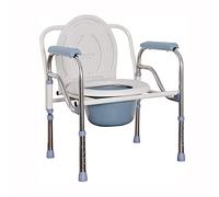 YUXINCAI Folding Bedside Commode Chair - Bariatric Toilet Seat Extra Wide Adjustable with Handles and Bucket Non-Slip Leg Pad for Adults, Handicap, Elderly