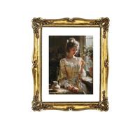 YUXINFRAME Vintage 8x10 Picture Frame gold Antique Photo frame with White Mat 6x8 Ornate picture frames with Acrylic Glass Baroque Tabletop Wall Hanging Home Decor Picture Frames