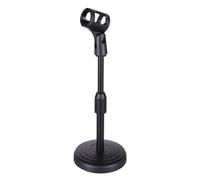 YUXITA Adjustable Desktop Microphone Stand with Large Round Base Nonslip Mic Holder Rack for Video and Podcasting
