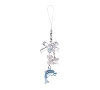 YUXITA Dolphin and Star Charm Phone Chain Accessory Keyring Keychain Acrylic Mobile Pendant for Bags and Keys