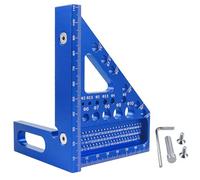 YUXITA Multi angles Aluminum Alloy Woodworking Square Ruler, 22.5-90 Degree Protractor,Precisions Triangles Ruler