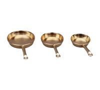 YUXITA Set Of 3 Miniature Frying Pans For 1/12 Scale Dollhouses Kitchen Display Accessory Craft Project Model Decoration