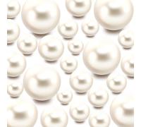 YUXIYAN 100Pieces Floating NO Hole Pearls Beads for Vases and 500 PCS for Floating,Floating Beads for Centerpiece,Home Decor,Party Table Wedding,Makeup Brush Beads