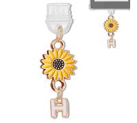 YUXIYAN Initial Charms for Kindle,Usb C Dust Plug Charm Personalised Letter Accessories for E-Reader Type C Dust Plug,Bookish Gift Compatible Fits Kindle Paperwhite Scribe iPad Phone, Standard, Alloy